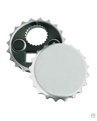 Branded Promotional BOTTLE TOP BOTTLE OPENER with MAGNET in White Bottle Opener From Concept Incentives.