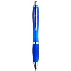 Branded Promotional IMAGE RETRACTABLE PLASTIC BALL PEN in Dark Blue Pen From Concept Incentives.