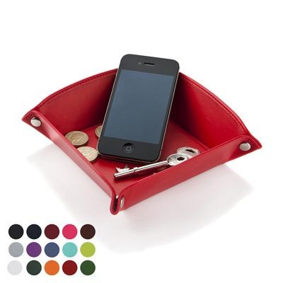 Branded Promotional DESK TIDY ORGANIZER TRAY in Belluno PU Leather Desk Tidy From Concept Incentives.