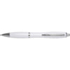 Branded Promotional IMAGE WHITE RETRACTABLE PLASTIC BALL PEN in White Pen From Concept Incentives.