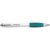 Branded Promotional IMAGE WHITE RETRACTABLE PLASTIC BALL PEN in Turquoise Pen From Concept Incentives.