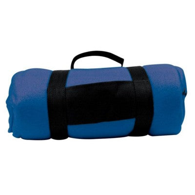 Branded Promotional NASHVILLE BIG FLEECE PICNIC BLANKET in Blue Blanket From Concept Incentives.