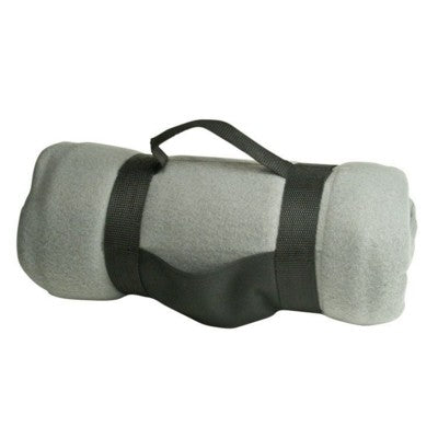 Branded Promotional NASHVILLE BIG FLEECE PICNIC BLANKET in Grey Blanket From Concept Incentives.