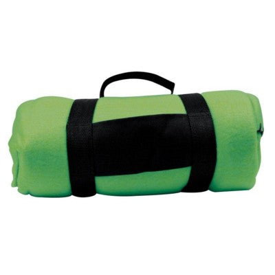 Branded Promotional NASHVILLE BIG FLEECE PICNIC BLANKET in Green Blanket From Concept Incentives.
