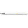 Branded Promotional SKATER FT SOLID WHITE BARREL PEN with Yellow Trim Pen From Concept Incentives.