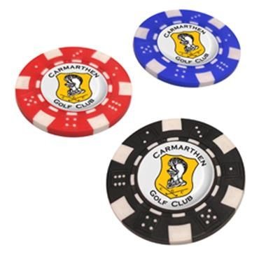 Branded Promotional MONACO PLASTIC POKER CHIP GOLF BALL MARKER Golf Marker From Concept Incentives.