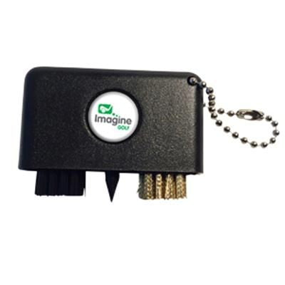 Branded Promotional BELFRY BRUSH TOOL Golf Ball Cleaner From Concept Incentives.