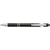 Branded Promotional ALUMINIUM METAL BALL PEN & TOUCH SCREEN STYLUS in Black Pen From Concept Incentives.