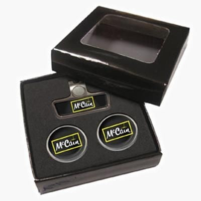 Branded Promotional ELITE GOLF CAP CLIP GIFT BOX Golf Marker From Concept Incentives.