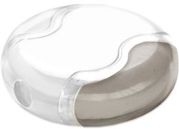 Branded Promotional ERA-SHARP ERASER & PENCIL SHARPENER in White with Clear Transparent Fittings Pencil Sharpener From Concept Incentives.