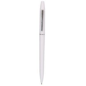 Branded Promotional GUESTPEN SLIM TWIST ACTION PLASTIC BALL PEN in Solid White Pen From Concept Incentives.