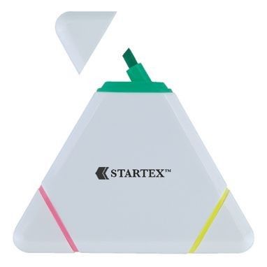 Branded Promotional STARTEX TRIANGULAR SHAPE HIGHLIGHTER Highlighter Set From Concept Incentives.