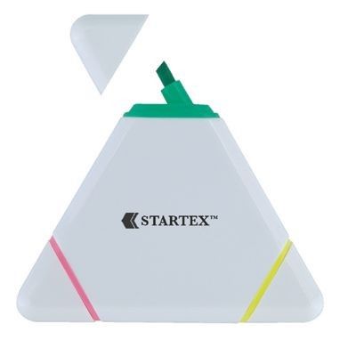 Branded Promotional STARTEX TRIANGULAR SHAPE HIGHLIGHTER Highlighter Set From Concept Incentives.