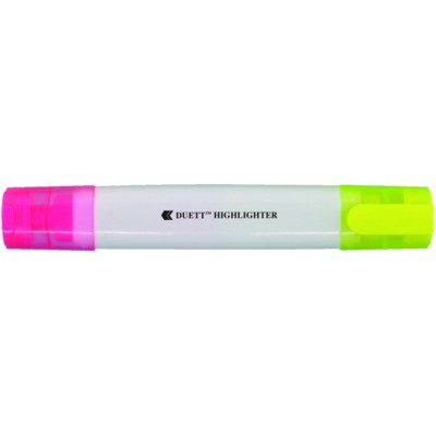 Branded Promotional DUETT HIGHLIGHTER Highlighter Pen From Concept Incentives.