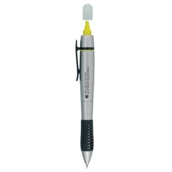Branded Promotional HIGHLIGHTER & TWIST BALL PEN Highlighter Pen From Concept Incentives.