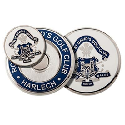 Branded Promotional 40MM - ENAMEL DELUXE HOLDER GOLF BALL MARKER Golf Marker From Concept Incentives.