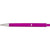 Branded Promotional SKATER NEON FLUORESCENT RETRACTABLE PLASTIC BALL PEN in Purple Pen From Concept Incentives.