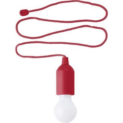 Branded Promotional PLASTIC PULL LAMP in Red Lamp From Concept Incentives.