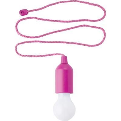 Branded Promotional PLASTIC PULL LAMP in Pink Lamp From Concept Incentives.