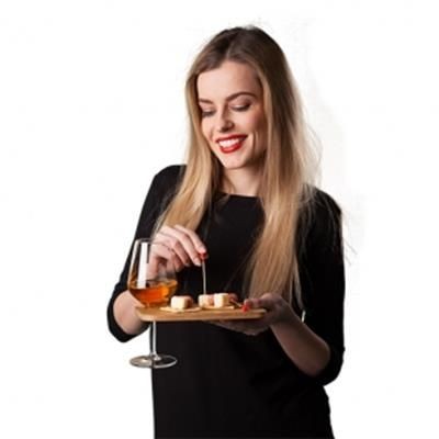 Branded Promotional CHOPPING BOARD FOR APERITIF with Support for Glass of Wine Chopping Board From Concept Incentives.