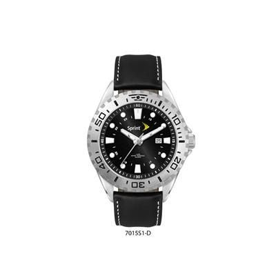 Branded Promotional SPORTY WATCH in Black Watch From Concept Incentives.