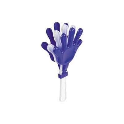Branded Promotional HAND CLAPPERS in Blue & White Noise Maker From Concept Incentives.