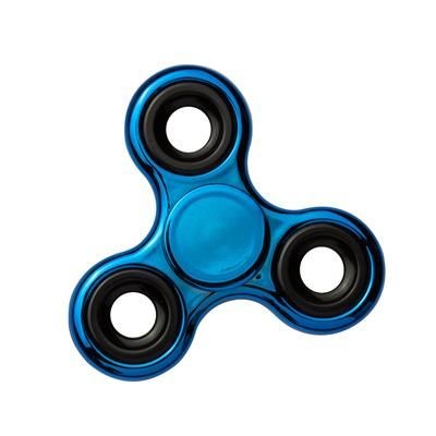 Branded Promotional MIRROR SPINNER in Blue Fidget Spinner From Concept Incentives.