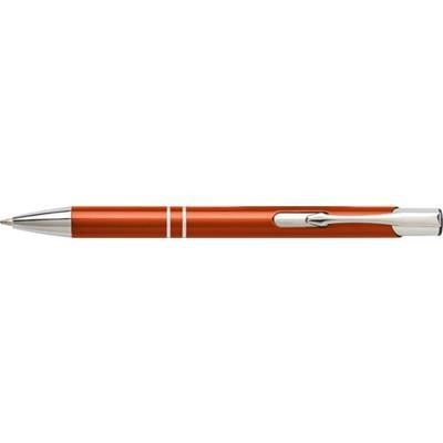 Branded Promotional ALUMINIUM METAL BALL PEN in Orange Pen From Concept Incentives.