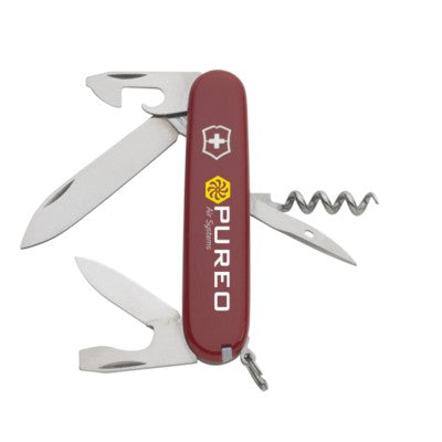 Branded Promotional VICTORINOX SPARTAN KNIFE in Red Knife From Concept Incentives.