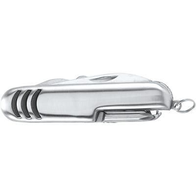 Branded Promotional 7 FUNCTION POCKET KNIFE in Silver Knife From Concept Incentives.