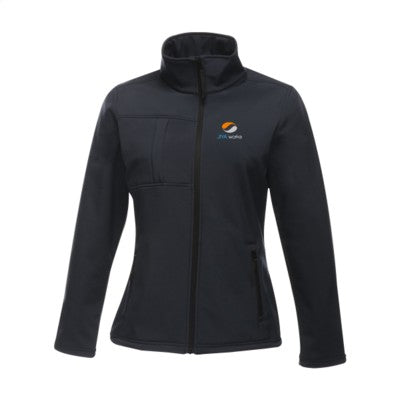 Branded Promotional REGATTA OCTAGON II SOFTSHELL JACKET LADIES in Navy Jacket From Concept Incentives.