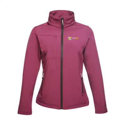 Branded Promotional REGATTA OCTAGON II SOFTSHELL JACKET LADIES in Purple Jacket From Concept Incentives.