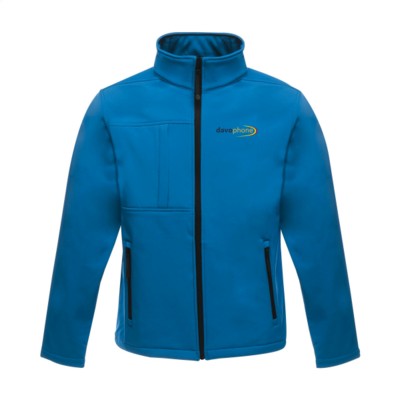 Branded Promotional REGATTA OCTAGON II SOFTSHELL JACKET MENS in Oxford Blue Jacket From Concept Incentives.