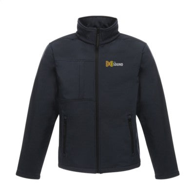 Branded Promotional REGATTA OCTAGON II SOFTSHELL JACKET MENS in Navy Jacket From Concept Incentives.