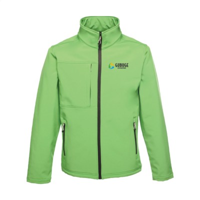 Branded Promotional REGATTA OCTAGON II SOFTSHELL JACKET MENS in Green Jacket From Concept Incentives.