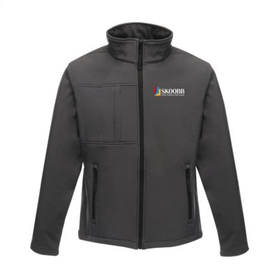 Branded Promotional REGATTA OCTAGON II SOFTSHELL JACKET MENS in Grey Jacket From Concept Incentives.