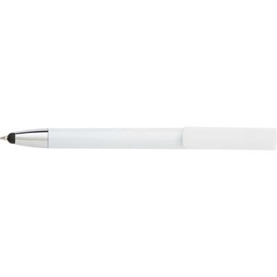 Branded Promotional PLASTIC BALL PEN in White Pen From Concept Incentives.