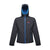 Branded Promotional REGATTA STANDOUT ARLEY II HOODED HOODY SOFTSHELL JACKET MENS in Navy Jacket From Concept Incentives.