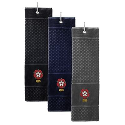 Branded Promotional HEX LUXURY TRIFOLD GOLF TOWEL Golf Towel From Concept Incentives.