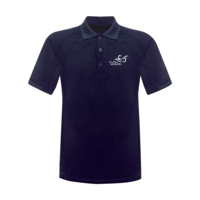 Branded Promotional REGATTA STANDOUT COOLWEAVE WICKING POLOSHIRT in Navy Polo Shirt From Concept Incentives.