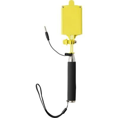 Branded Promotional TELESCOPIC SELFIE STICK in Yellow Selfie Stick From Concept Incentives.