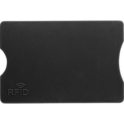 Branded Promotional PLASTIC CARD HOLDER in Black Credit Card Holder From Concept Incentives.