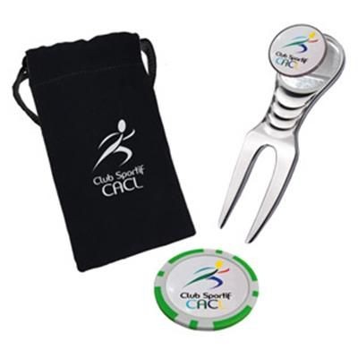 Branded Promotional POCKET GOLF GIFT PACK 2 Golf Gift Set From Concept Incentives.