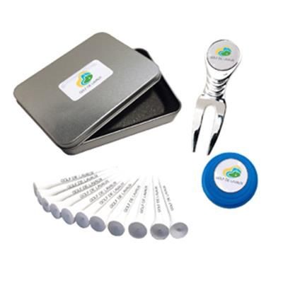 Branded Promotional CRADOC GOLF GIFT TIN 5 Golf Gift Set From Concept Incentives.