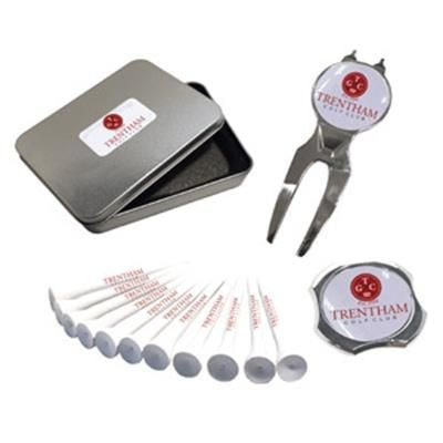 Branded Promotional CRADOC GOLF GIFT TIN 6 Golf Gift Set From Concept Incentives.