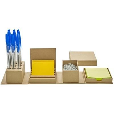 Branded Promotional CARDBOARD CARD STATIONERY CUBE Pen Pot From Concept Incentives.