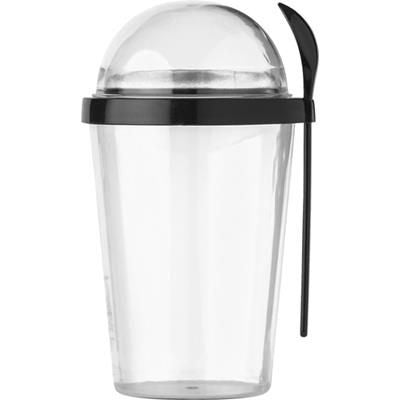 Branded Promotional BREAKFAST MUG in Black Mug From Concept Incentives.