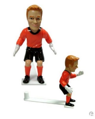 Branded Promotional GOALKEEPER FOOTBALL PLAYER FIGURE in Orange Football Player Model From Concept Incentives.