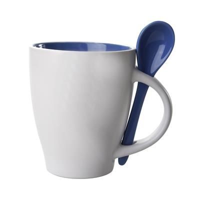 Branded Promotional COFFEE MUG 300 ML with Holder for Spoon in the Handle Mug From Concept Incentives.