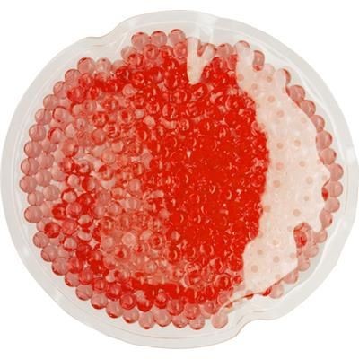 Branded Promotional ROUND PLASTIC ICE PACK in Red Ice Pack From Concept Incentives.